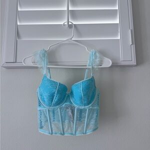 Victoria's Secret Light Blue Lace Bustier